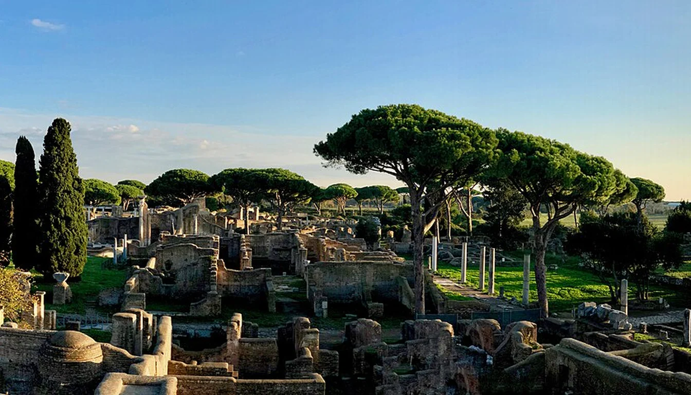 Excavated ancient buildings at Ostia Antica