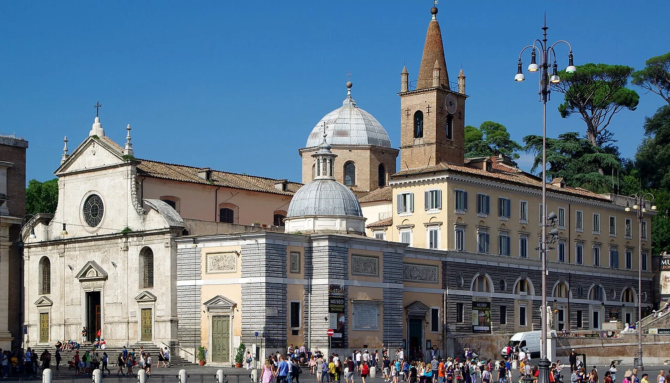 Facade of Santa Maria del Popolo in Rome