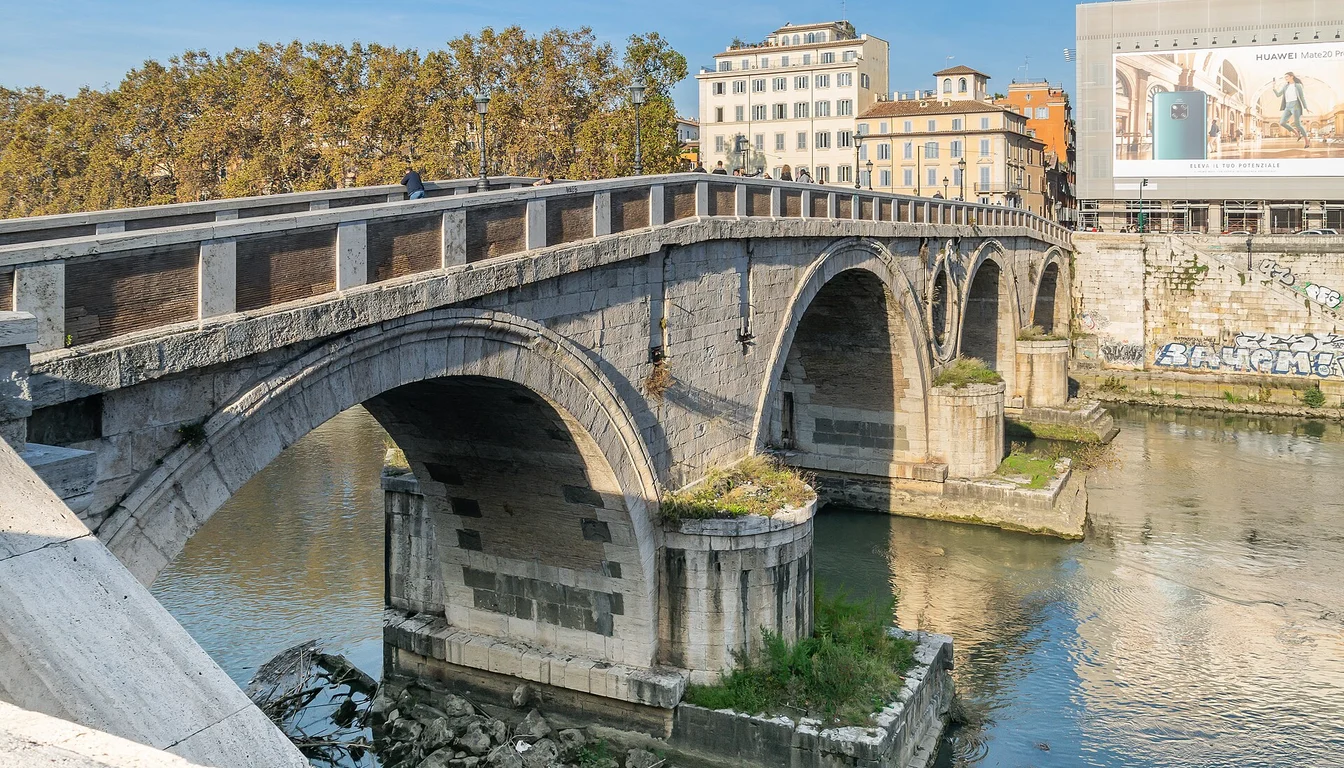 Ponte Sisto at the river edge of Trastevere